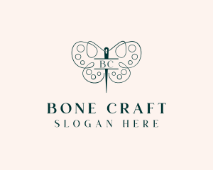 Needle Craft Butterfly logo design