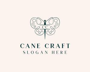 Needle Craft Butterfly logo design