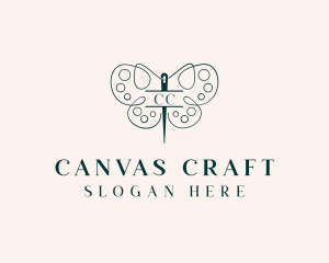 Needle Craft Butterfly logo design