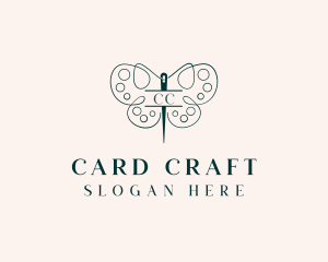 Needle Craft Butterfly logo design