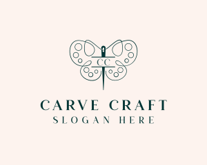 Needle Craft Butterfly logo design