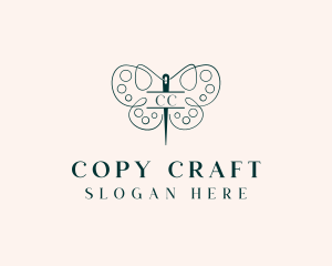 Needle Craft Butterfly logo design