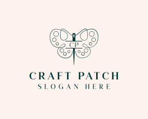 Needle Craft Butterfly logo design