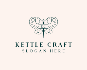 Needle Craft Butterfly logo design