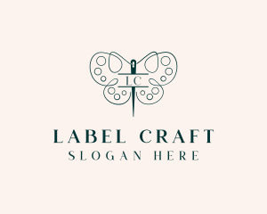 Needle Craft Butterfly logo design