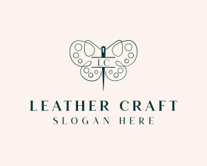 Needle Craft Butterfly logo design