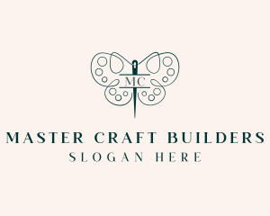 Needle Craft Butterfly logo design