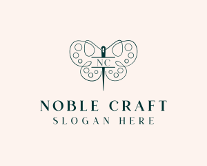 Needle Craft Butterfly logo design