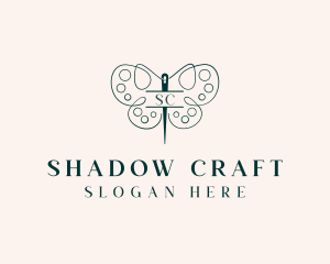 Needle Craft Butterfly logo design