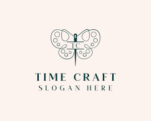 Needle Craft Butterfly logo design