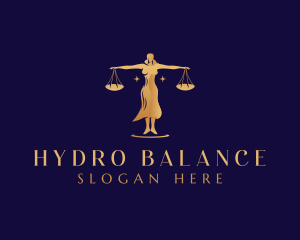 Lady Justice Balance Scale logo design