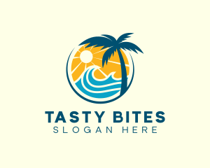 Surfing Tropical Resort Logo