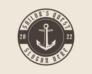 Pirate Ship Anchor logo design