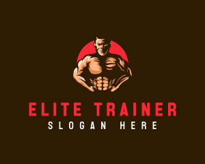 Masculine Gym Trainer logo design