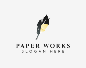 Quill Pen Paper Publisher logo design