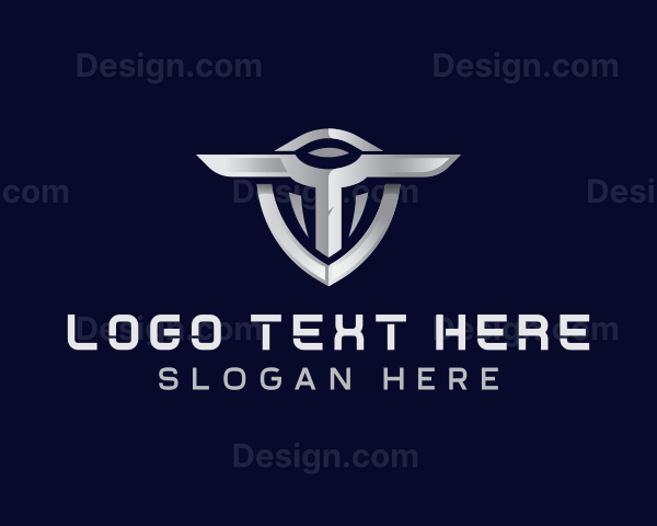 Tech Shield Letter T Logo