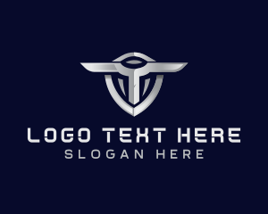 Tech Shield Letter T logo
