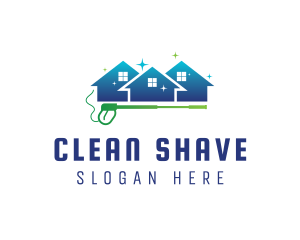 Pressure Washer Home Cleaning logo design