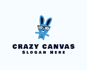 Crazy Bunny Glasses logo design