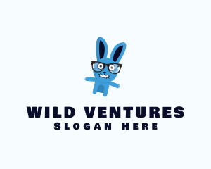 Crazy Bunny Glasses logo design