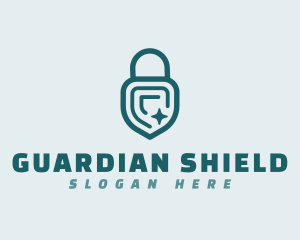 Lock Shield Security logo design