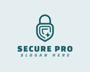 Lock Shield Security logo design