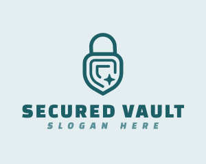 Lock Shield Security logo design