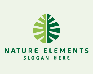 Organic Nature Leaf logo design