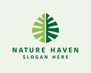 Organic Nature Leaf logo design