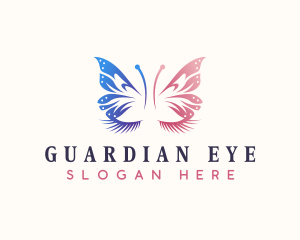 Eyelash Butterfly Cosmetics logo design