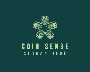 Money Dollar Coin logo design