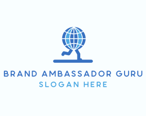 Blue Global Runners logo design