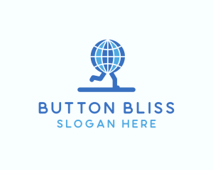 Blue Global Runners logo design