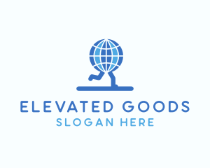 Blue Global Runners logo design