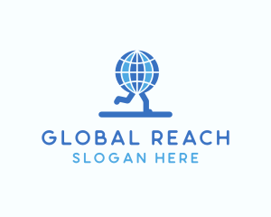 Blue Global Runners logo design