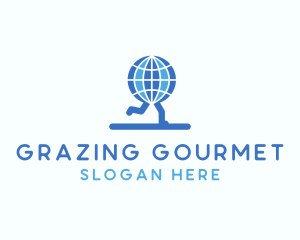 Blue Global Runners logo design