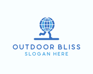 Blue Global Runners logo design