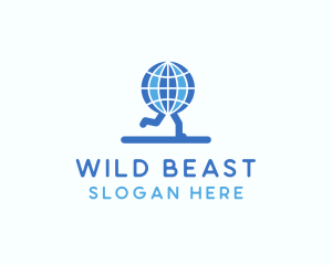 Blue Global Runners logo design