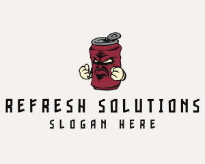 Soda Can Drink logo design