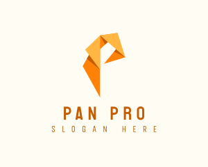 Modern Origami Letter P logo design