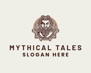 Greek God Mythology Titan logo