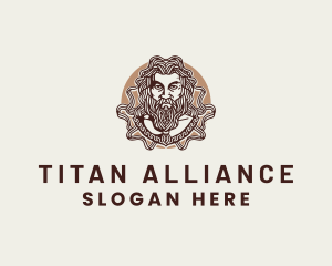 Greek God Mythology Titan logo