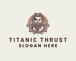 Greek God Mythology Titan logo design