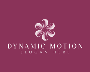 Sakura Floral Swirl logo design