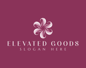 Sakura Floral Swirl logo design