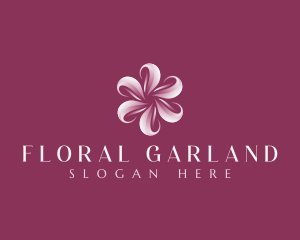 Sakura Floral Swirl logo design