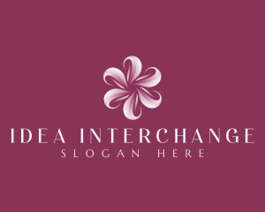 Sakura Floral Swirl logo design