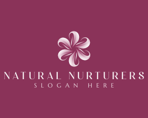 Sakura Floral Swirl logo design