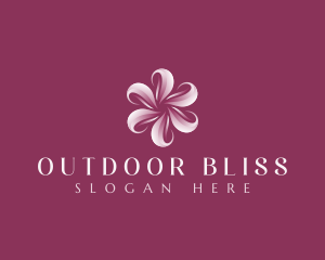 Sakura Floral Swirl logo design