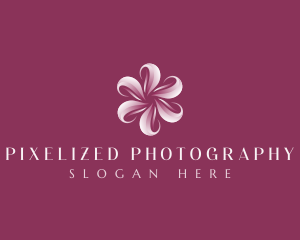 Sakura Floral Swirl logo design